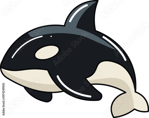 Design Orca Illustration Flat Icon