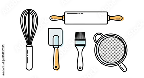 Kitchen utensils for baking and cooking 1.