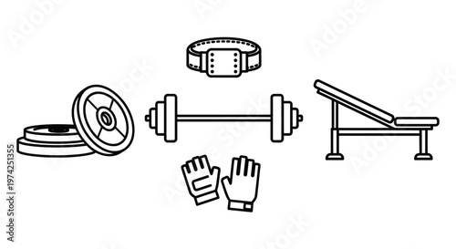 Weightlifting equipment and accessories.