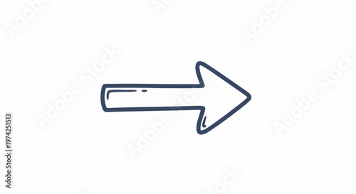 A simple, hand-drawn arrow pointing right on a white background