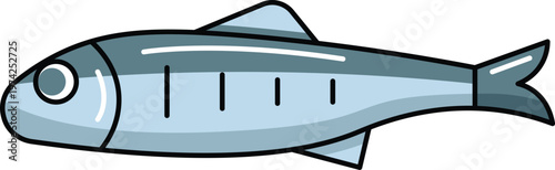 Design Lanternfish Illustration Flat Icon