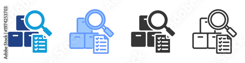 Quality Control icon set multiple style collection