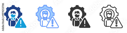 Human Error icon set multiple style collection
