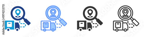 Order Tracking icon set multiple style collection