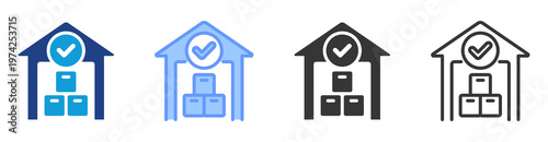 Stock Availability icon set multiple style collection