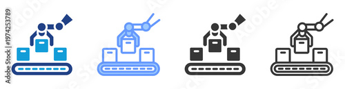 Sorting Area icon set multiple style collection