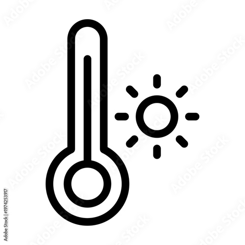 thermometer line icon