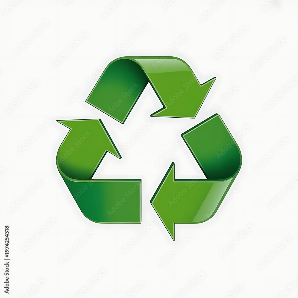 Obraz premium Green Recycling Symbol Eco Friendly and Sustainable Future logo