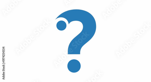 A large blue question mark symbol against a white background, symbolizing inquiry