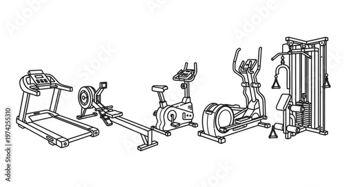 Gym equipment for strength training exercises 2.
