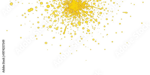 Vibrant multicolored powder explosion with bright red yellow pink and blue pigments scattering outward against a clean white background in a radial starburst pattern