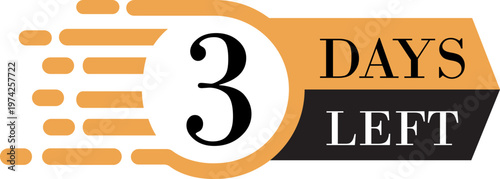 Number of days left icon countdown timer calendar reminder deadline date remaining time schedule urgency planning symbol deadline alert concept set collection group.