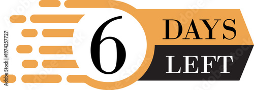 Number of days left icon countdown timer calendar reminder deadline date remaining time schedule urgency planning symbol deadline alert concept set collection group.