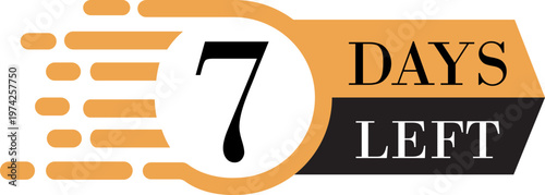 Number of days left icon countdown timer calendar reminder deadline date remaining time schedule urgency planning symbol deadline alert concept set collection group.