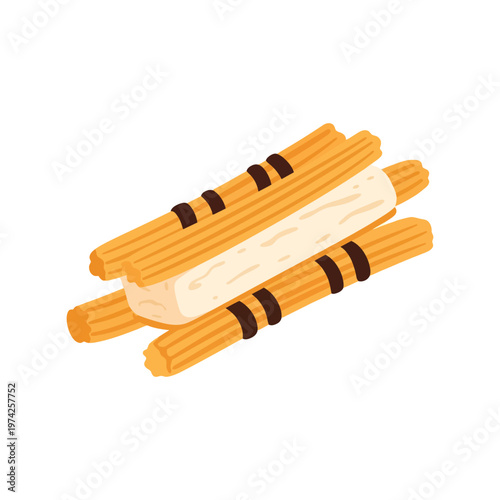 Cinnamon Sticks Vector Illustration Isolated on White Background for Food Design