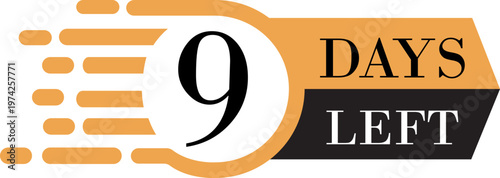 Number of days left icon countdown timer calendar reminder deadline date remaining time schedule urgency planning symbol deadline alert concept set collection group.