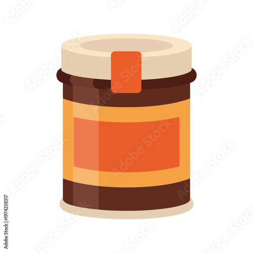 Food jar vector illustration isolated on white background for packaging and label design