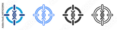 Targeted Therapy icon set multiple style collection