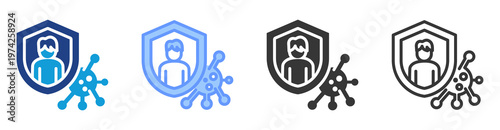 Disease Prevention icon set multiple style collection