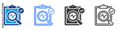 Diagnostic Accuracy icon set multiple style collection