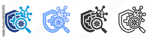 Immune Profiling icon set multiple style collection