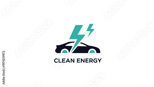 Electric Vehicle Logo Depicting Clean Energy and Sustainable Transportation.