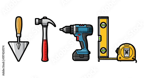 Tools for construction and DIY projects.