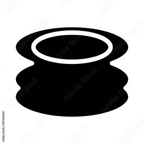 inflatable pool glyph icon