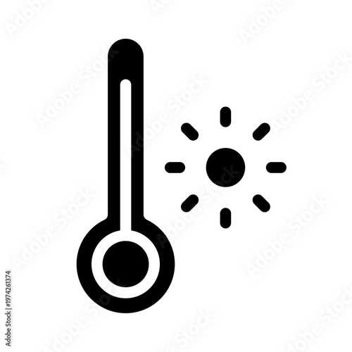 thermometer glyph icon