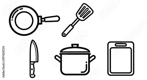 Kitchen Utensils and Cooking Pots.
