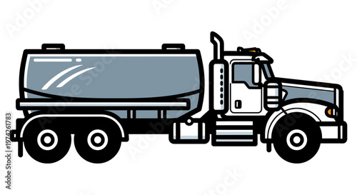 Large tanker truck on wheels.