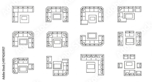 Collection of Architectural Floor Plans and Interior Layouts.