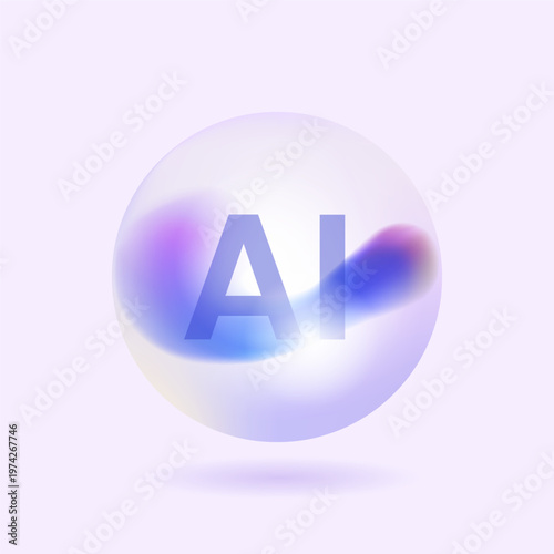Abstract Gradient Glow Circle with AI Agentic Text for Futuristic Artificial Intelligence and AGI voice assistant using Big Data Autonomous Technology Concepts within Vibrant Twist Fluid Innovation.