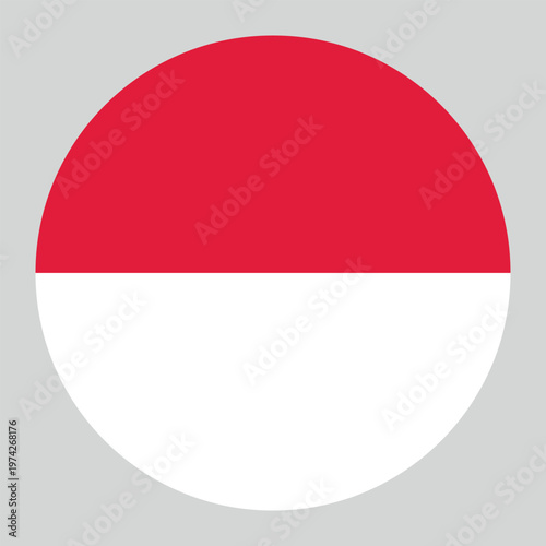 Free Download Monaco Flag Icon Round Circular Design Isolated - GFXLoad