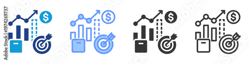 Accurate Forecasting icon set multiple style collection