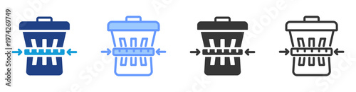 Waste Reduction icon set multiple style collection