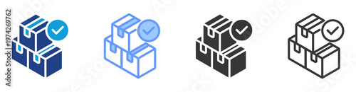 Product Availability icon set multiple style collection