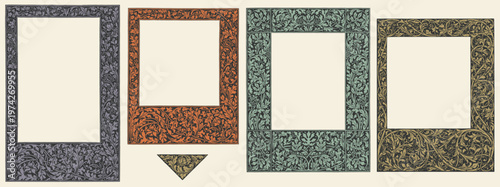 Vintage Ornamental Frames Set – Floral Engraved Borders, Antique Decorative Vector Collection