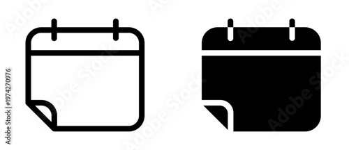 Blank Calendar Icon. Empty Date Schedule Template Concept