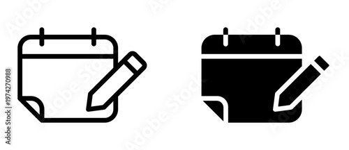 Calendar Edit Icon. Date Schedule with Pen, Planning and Editing Concept