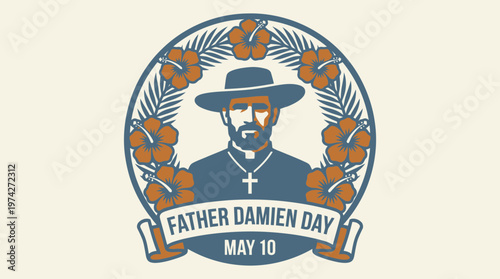 Father Damien Day Commemorative Emblem