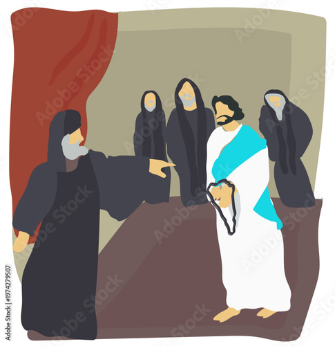 Jesus' Trial with the Pharisees gospel bible story