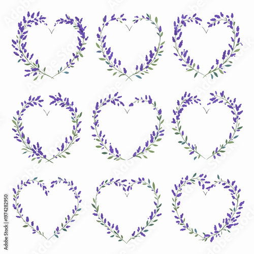 set of floral frames