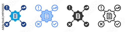 Context Awareness icon set multiple style collection