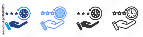 Real Time Feedback icon set multiple style collection