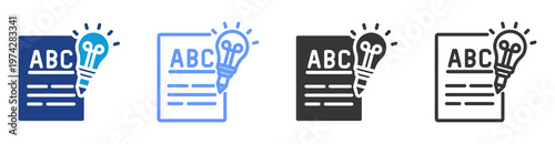 Smart Outlining icon set multiple style collection