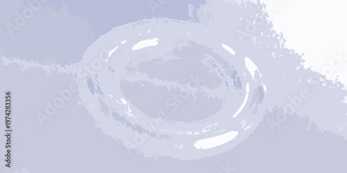 Abstract circular brushstroke in shades of lavender and white
