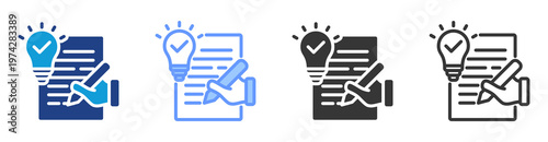 Smart Composition icon set multiple style collection