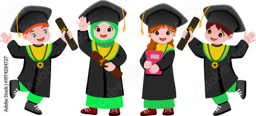 happy graduation party people kid