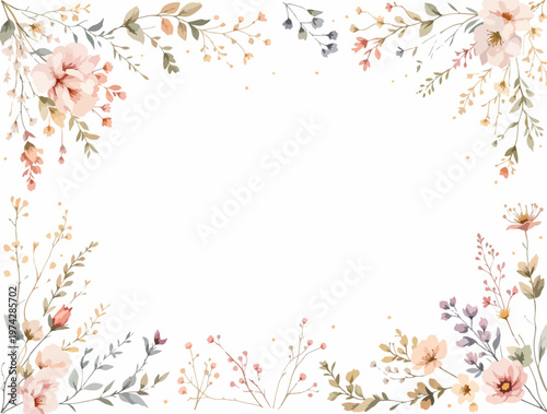 A serene arrangement of wildflowers gathered into natural rustic bouquets